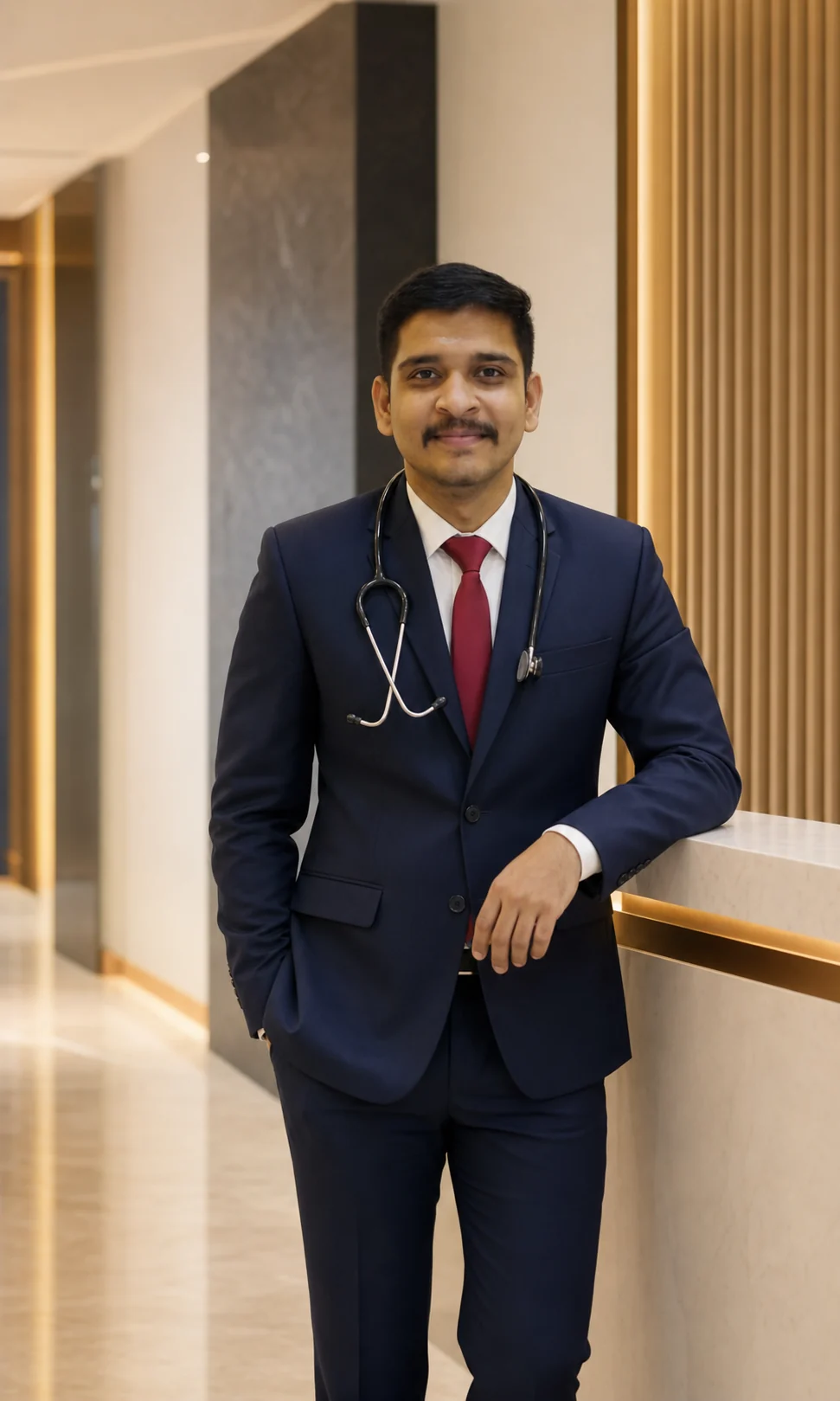 Dr. Saurabh standing in a professional clinic portrait